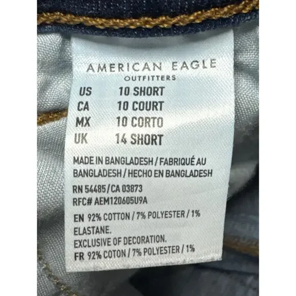 American Eagle Women's Kick Boot Blue Jeans - Size 10 Short (30x28.5) - Picture 6 of 6